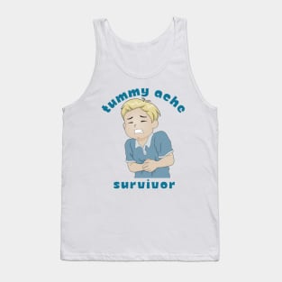 Tummy Ache Survivor 80s retro boy Tank Top